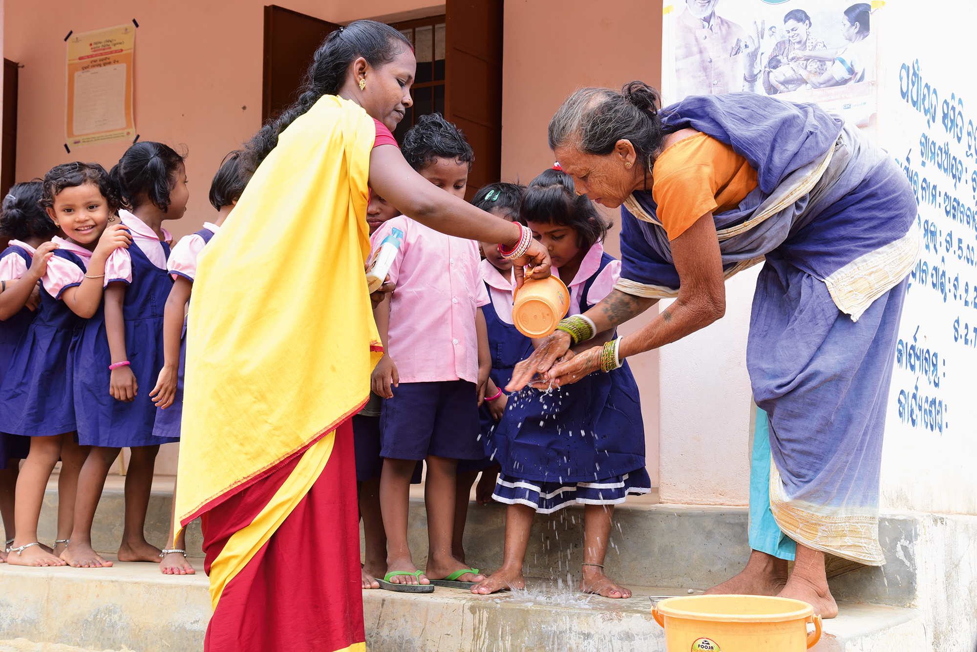 Ensuring regular hand washing as part of anganwadi teacher training and field monitoring