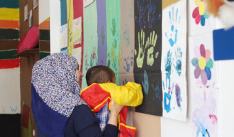 Children can leave their own imprint in Refugee Trauma Initiative's Baytna spaces