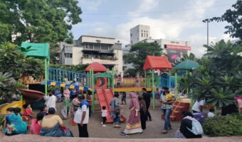 Pre-intervention play space in Lonkar Garden